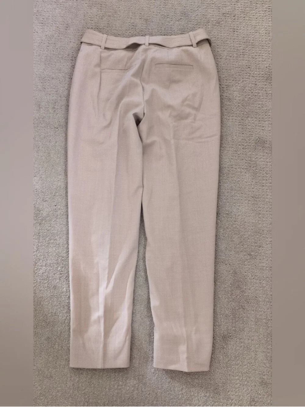 Hollister Light Taupe Tie-Waist Straight Pants